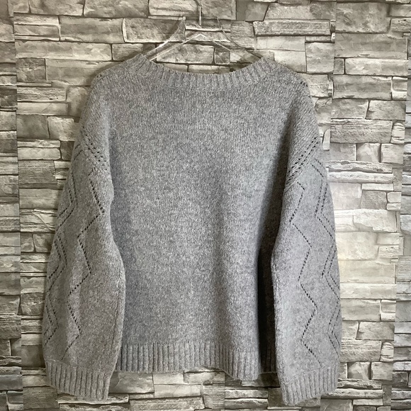 Roberta roller rabbit Size L wool gray knitwear sweater (W401) - Picture 7 of 9